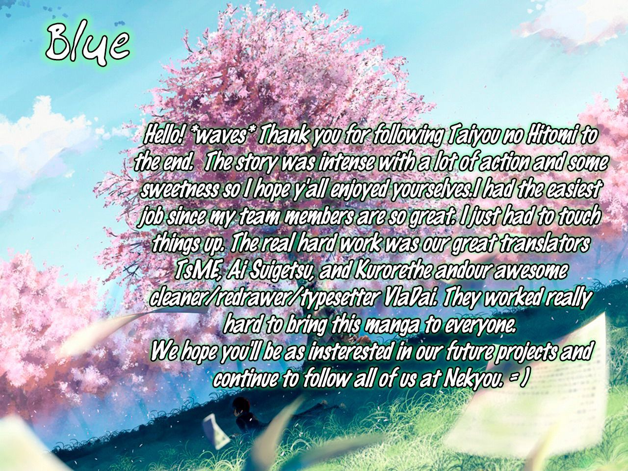 Taiyou No Hitomi - Vol.1 Chapter 7 : 「Final Chapter: For You, A Lifetimes Love」