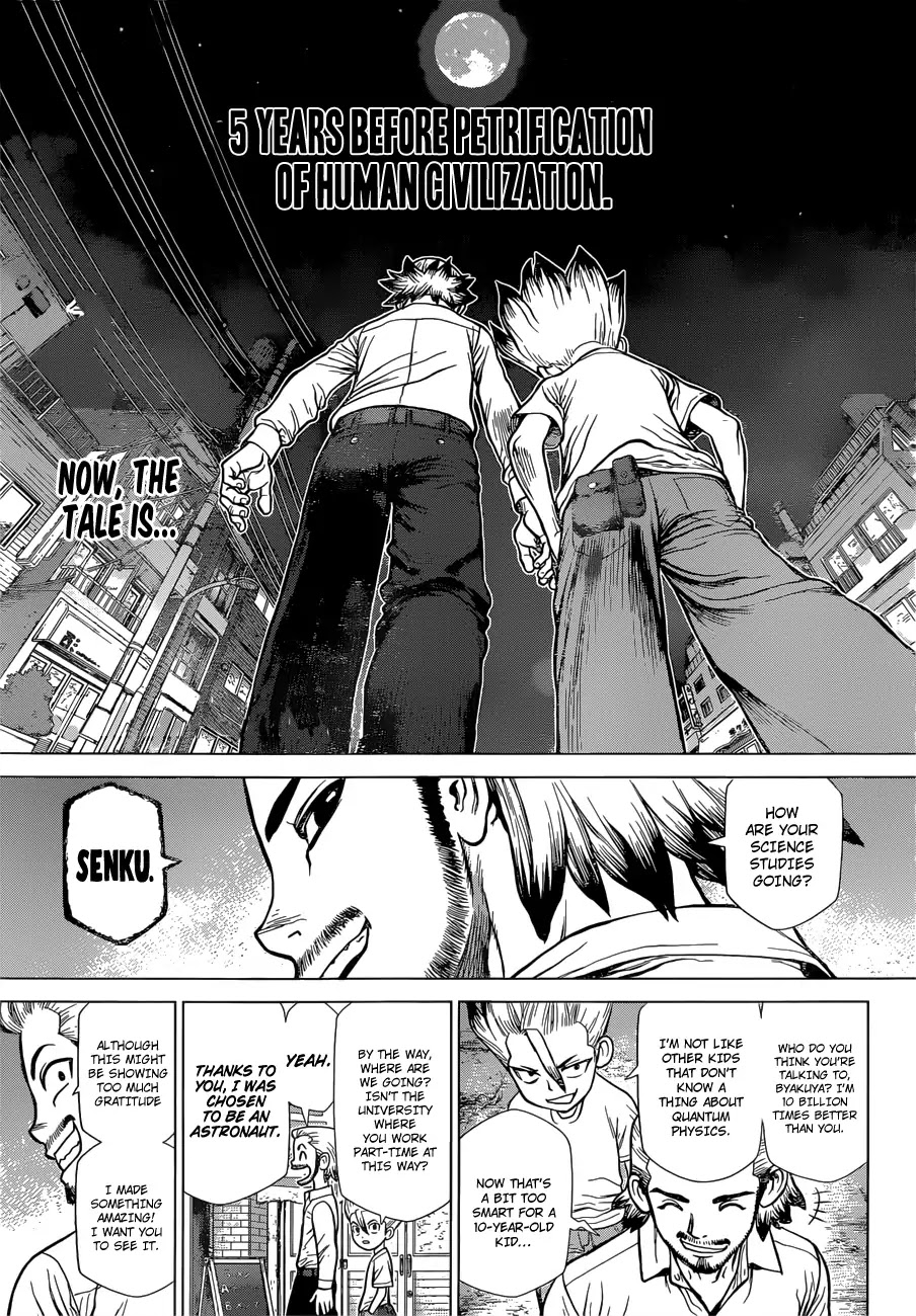 Dr. Stone Reboot: Byakuya - Chapter 1: Z=1: Humanity's Support