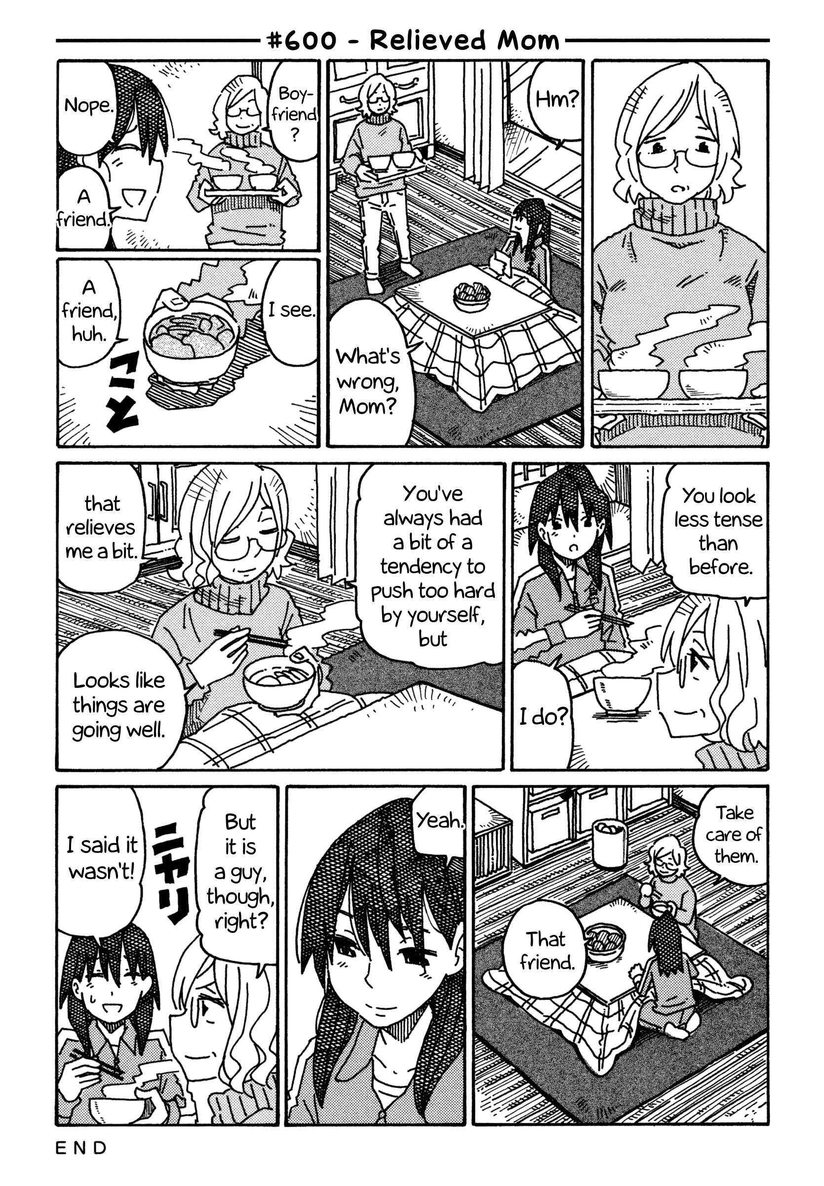 Hatarakanai Futari - Vol.10 Chapter 600: Relieved Mom