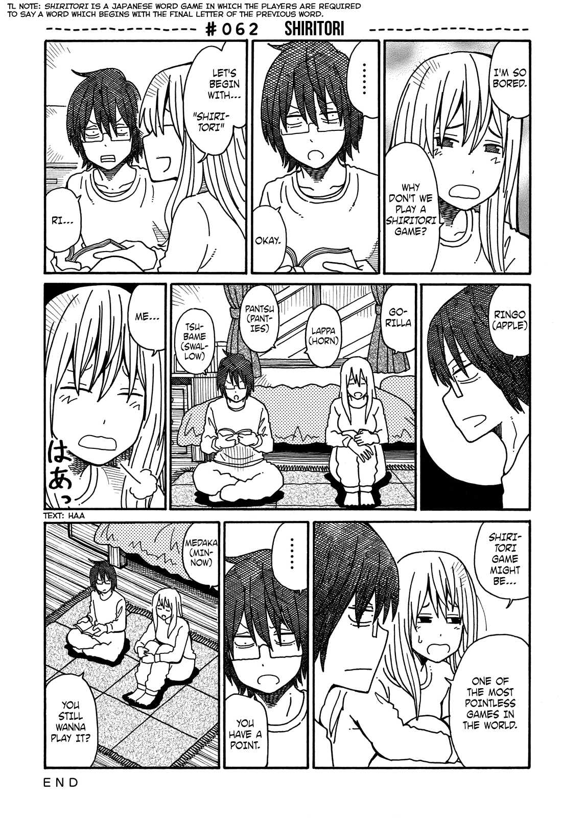 Hatarakanai Futari - Vol.2 Chapter 62: Shiritori