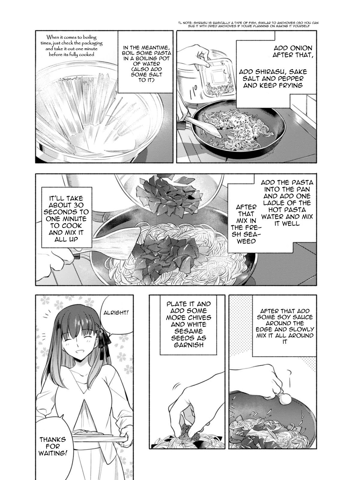 Emiya-San Chi No Kyou No Gohan - Chapter 13: Seaweed And Shirasu Pasta