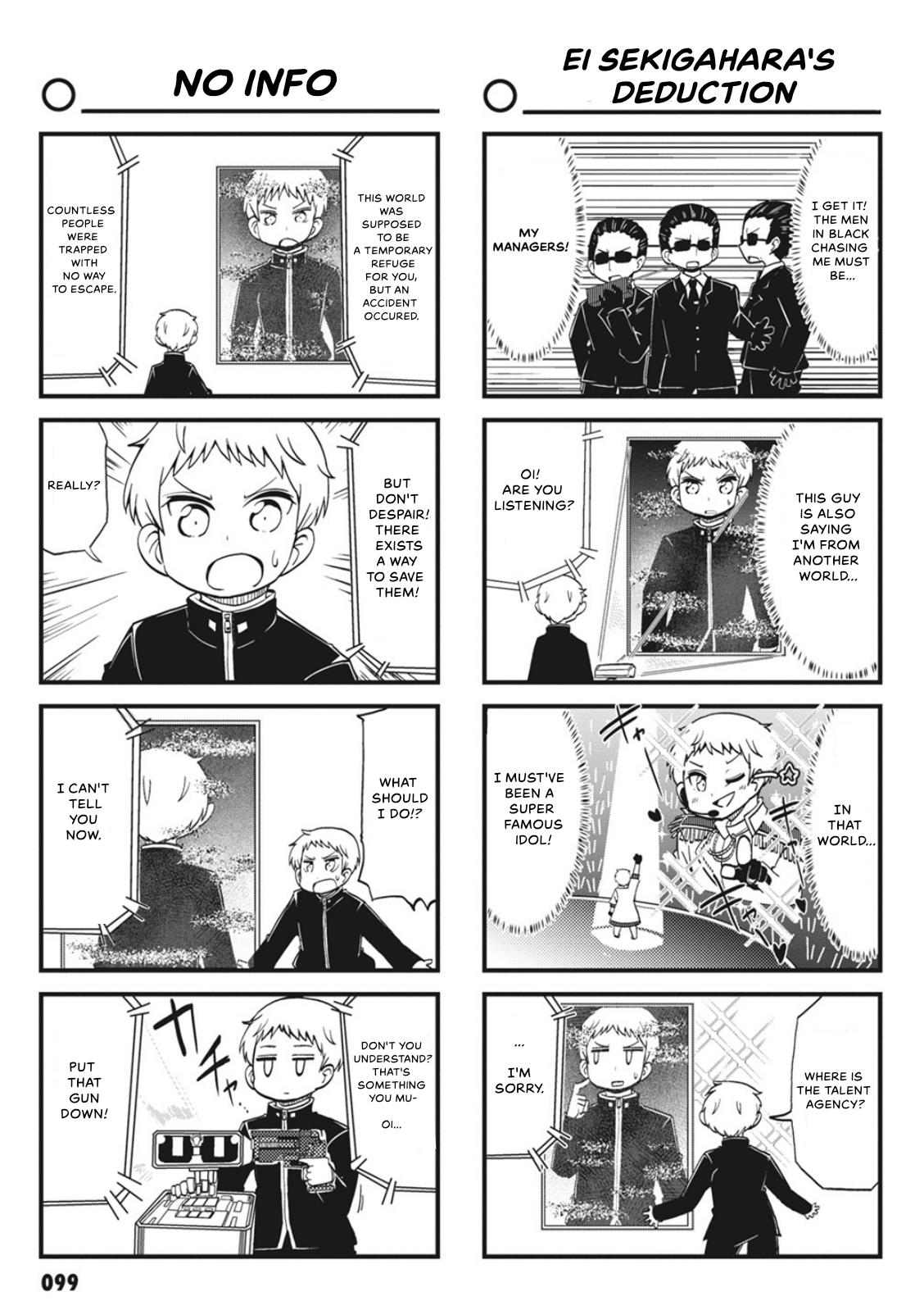 4-Panel 13 Sentinels: Aegis Rim This Is Sector X - Vol.1 Chapter 10: Bad Life, Happy Home