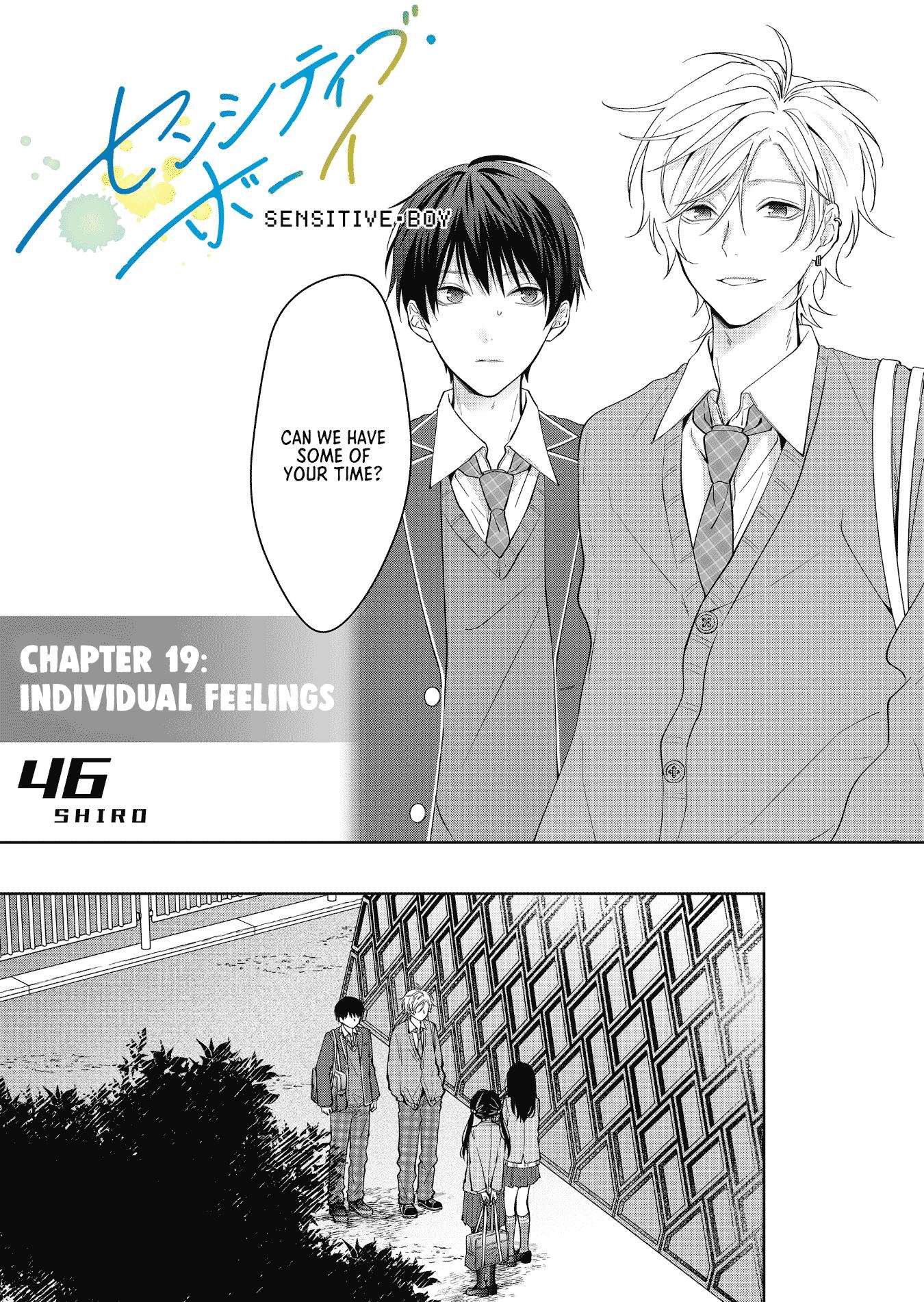 Sensitive Boy - Chapter 19: Individual Feelings