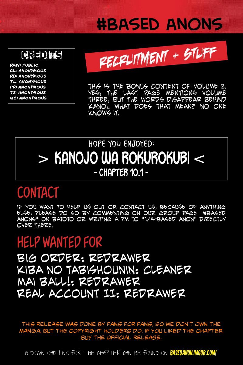 Kanojo Wa Rokurokubi - Chapter 13.1 : Omake