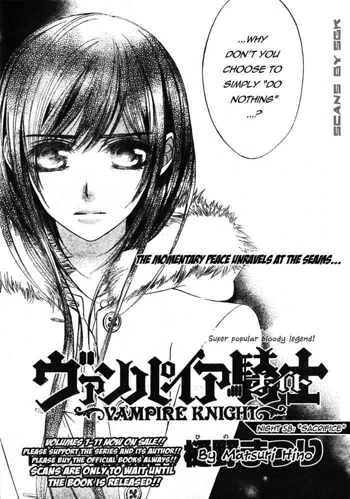 Vampire Knight - Vol.12 Chapter 58 : Sacrifice