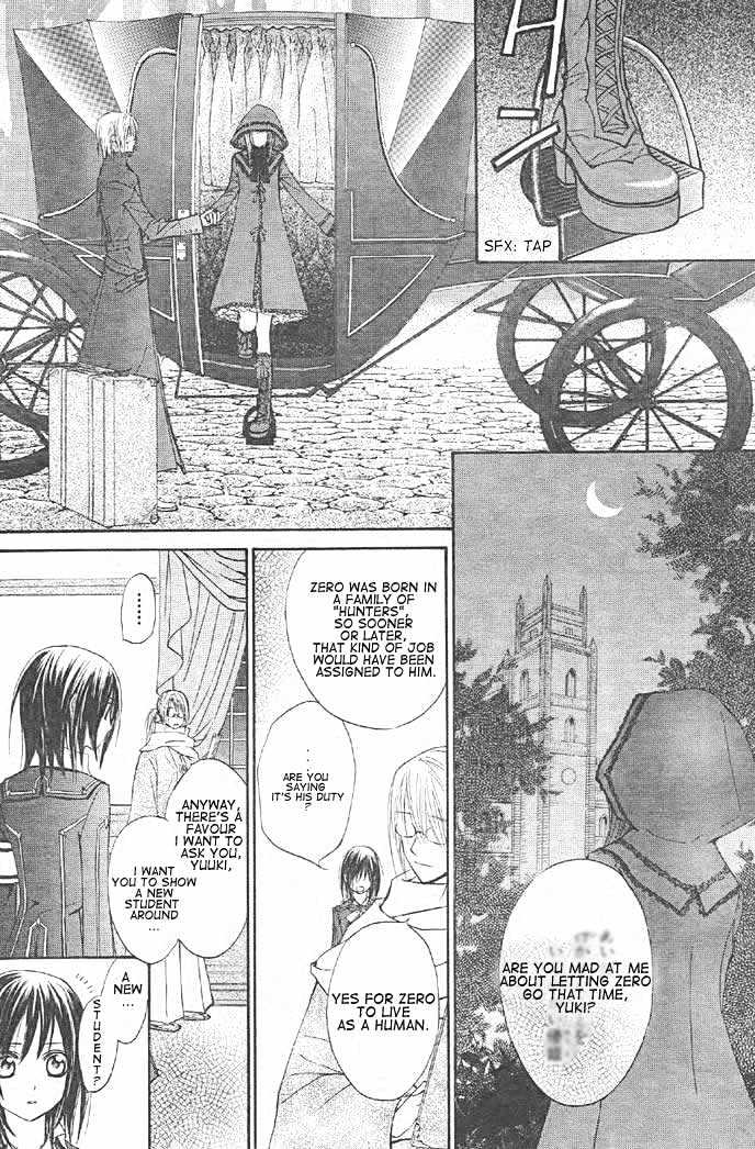 Vampire Knight - Vol.3 Chapter 14 : The Late Arrival: A New Student