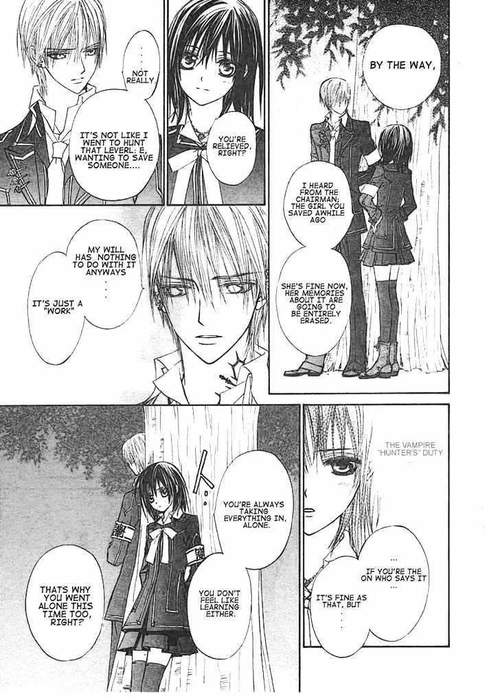 Vampire Knight - Vol.3 Chapter 14 : The Late Arrival: A New Student