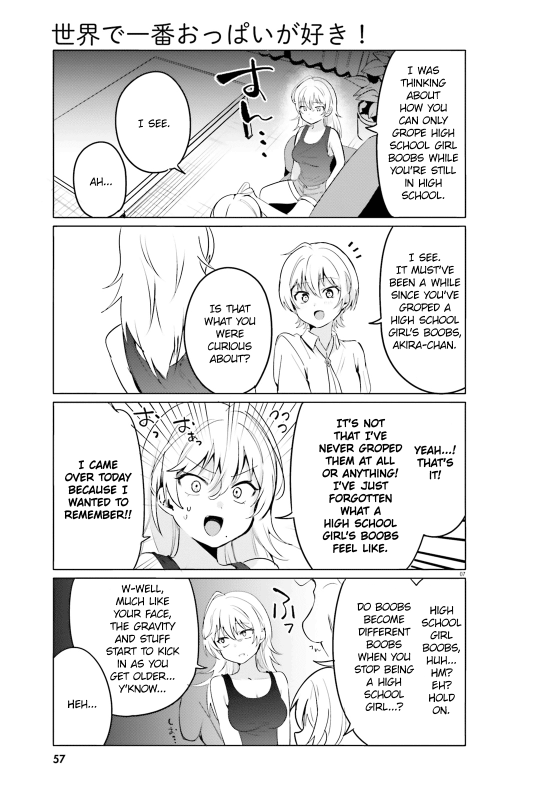 Sekai De Ichiban Oppai Ga Suki! - Chapter 37