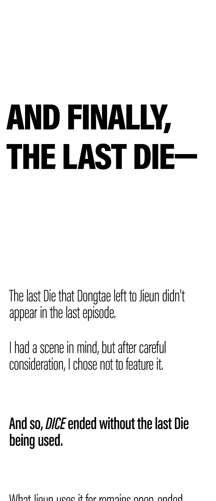 Dice: The Cube That Changes Everything - Chapter 388: Afterword [End]