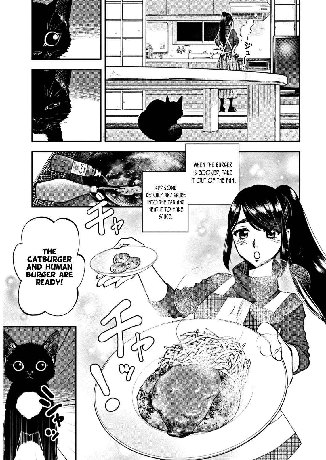 Hosomura-San With Cat's Snack - Vol.1 Chapter 4: Eating A Simple Hamburger With A Cat