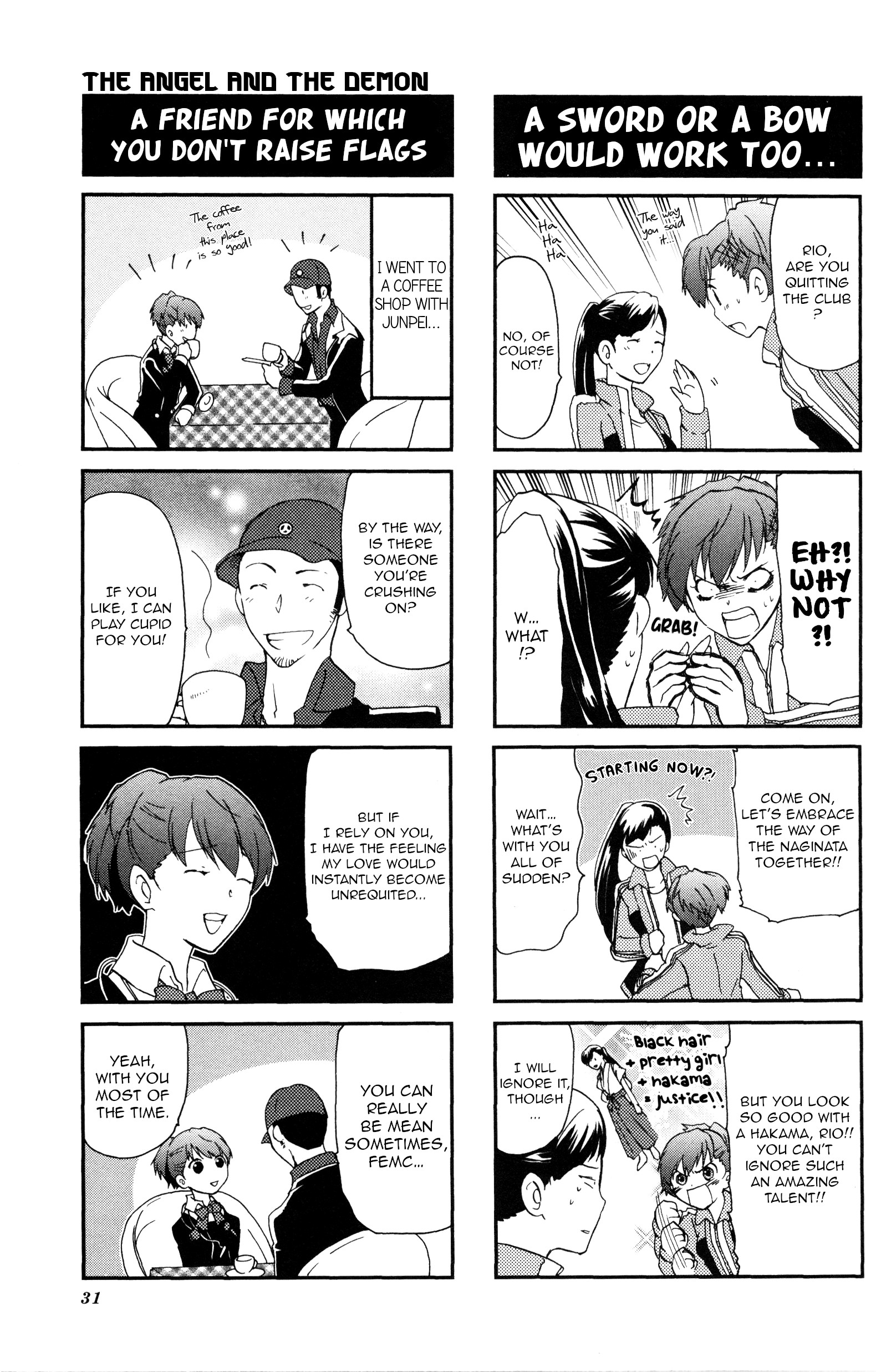 Persona 3 Portable 4Koma Gag Battle - Vol.1 Chapter 5: The Angel And The Demon (Artist: Sakazaki Mei)