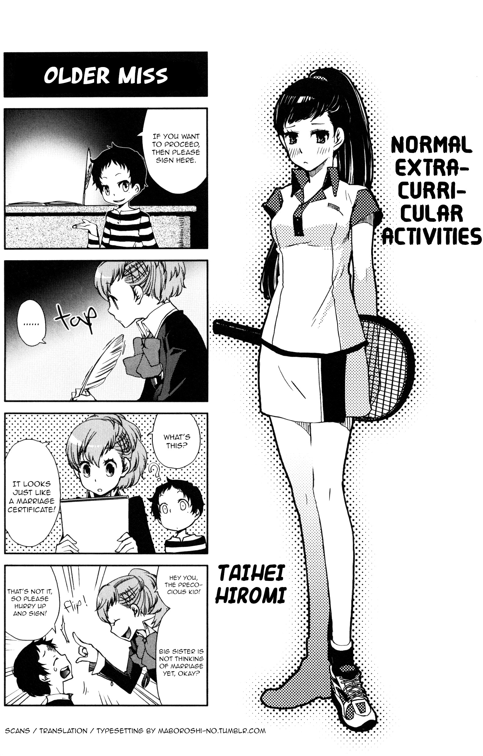 Persona 3 Portable 4Koma Gag Battle - Vol.1 Chapter 8: Normal Extra-Curricular Activities (Artist: Taihei Hiromi)