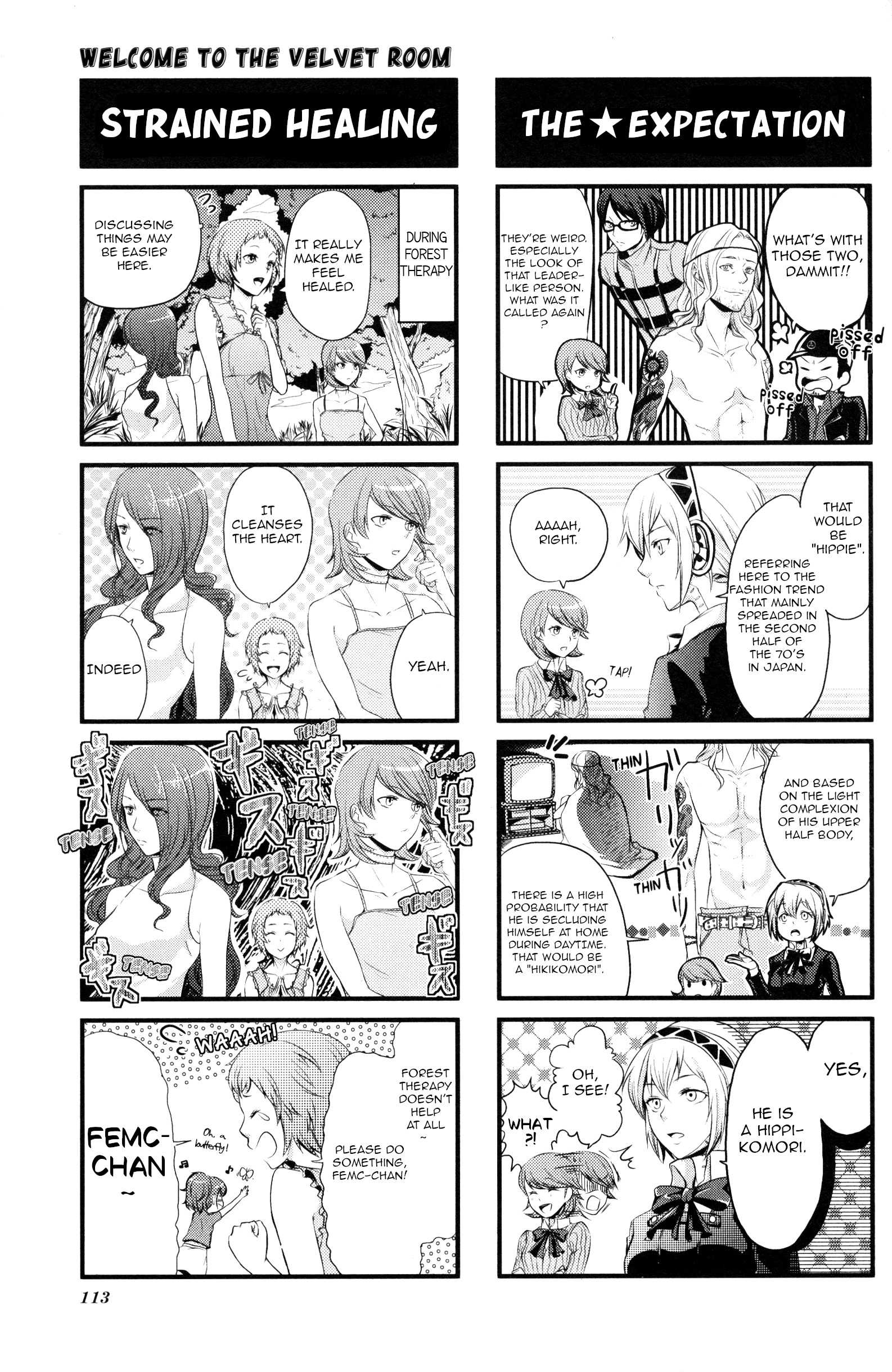 Persona 3 Portable 4Koma Gag Battle - Vol.1 Chapter 19: Welcome To The Velvet Room (Artist: Takeshita)