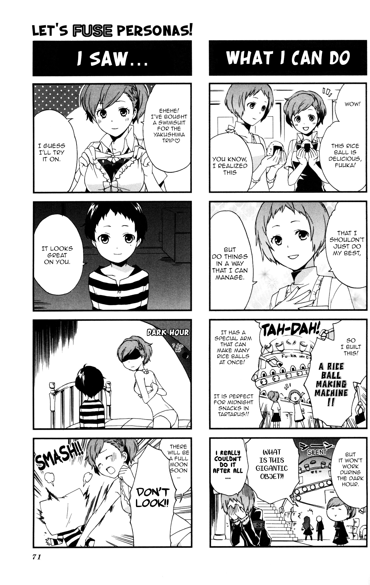 Persona 3 Portable 4Koma Gag Battle - Vol.1 Chapter 12: Let's Fuse Personas (Artist: Hayase Reku)