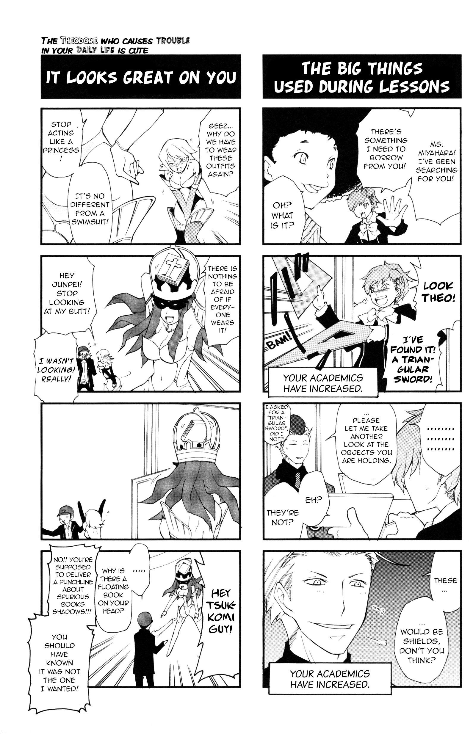 Persona 3 Portable 4Koma Gag Battle - Vol.1 Chapter 3: The Theodore Who Causes Trouble In Your Daily Life Is Cute (Artist: Mikawa Beruno)