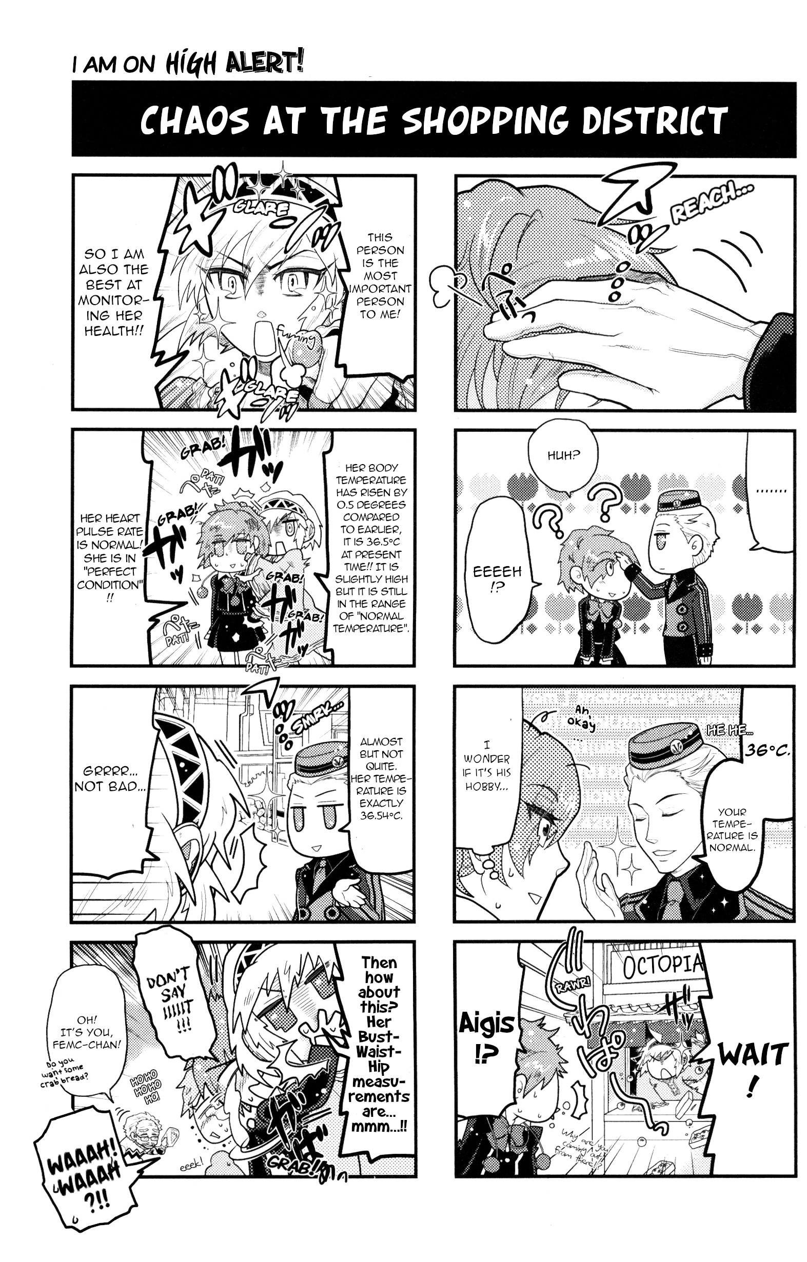 Persona 3 Portable 4Koma Gag Battle - Vol.1 Chapter 6: I Am On High Alert! (Artist: Inuyama Masato)