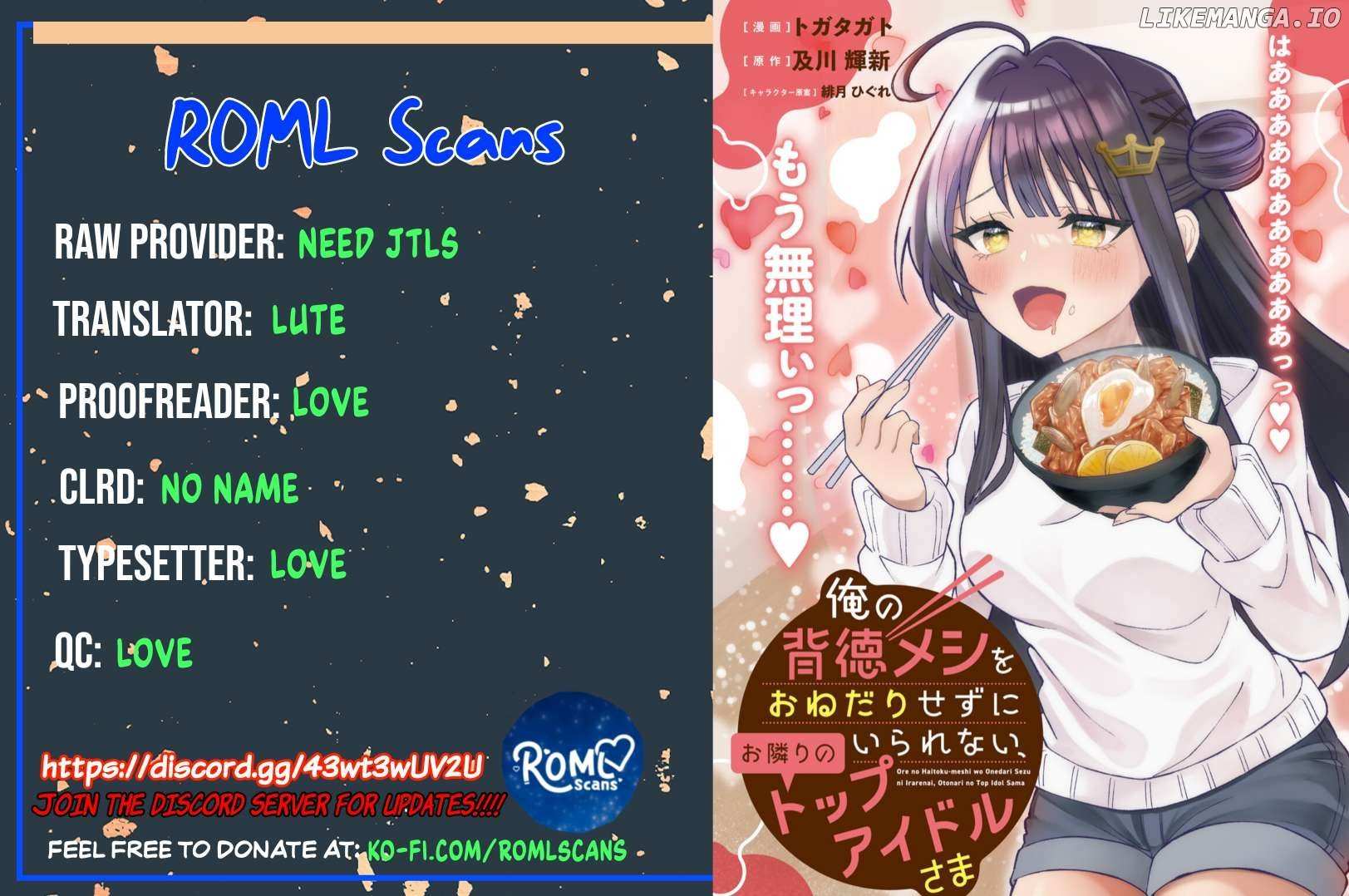 Ore No Haitoku Meshi Wo Onedari Sezu Ni Irarenai, Otonari No Top Idol-Sama - Chapter 1