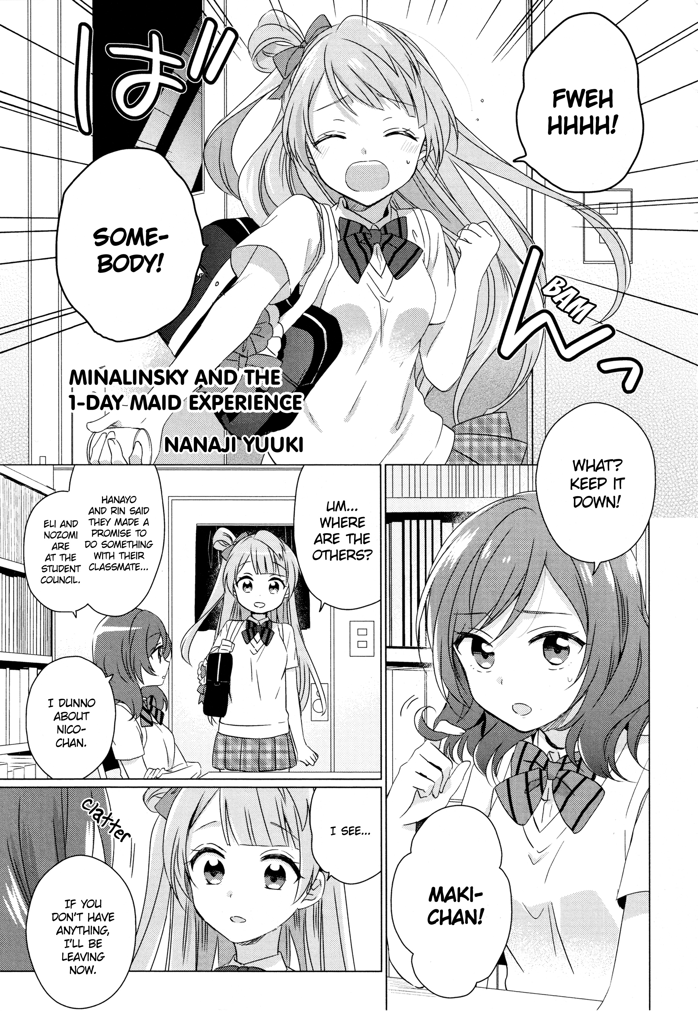 Love Live! Comic Anthology Μ's Sweet Memories - Vol.1 Chapter 2: Minalinsky And The One-Day Maid Experience