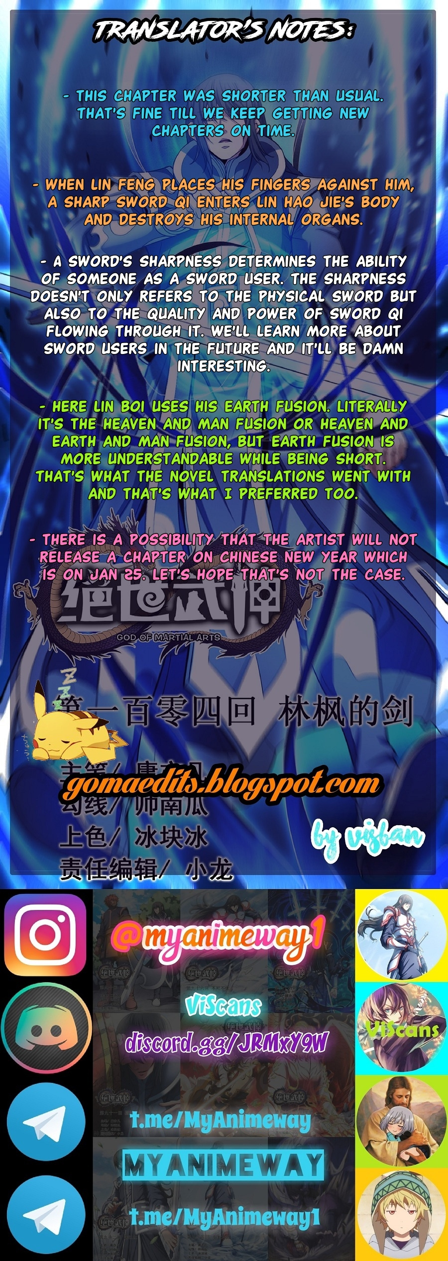 God Of Martial Arts - Vol.2 Chapter 104.1: Lin Feng's Sword(1)