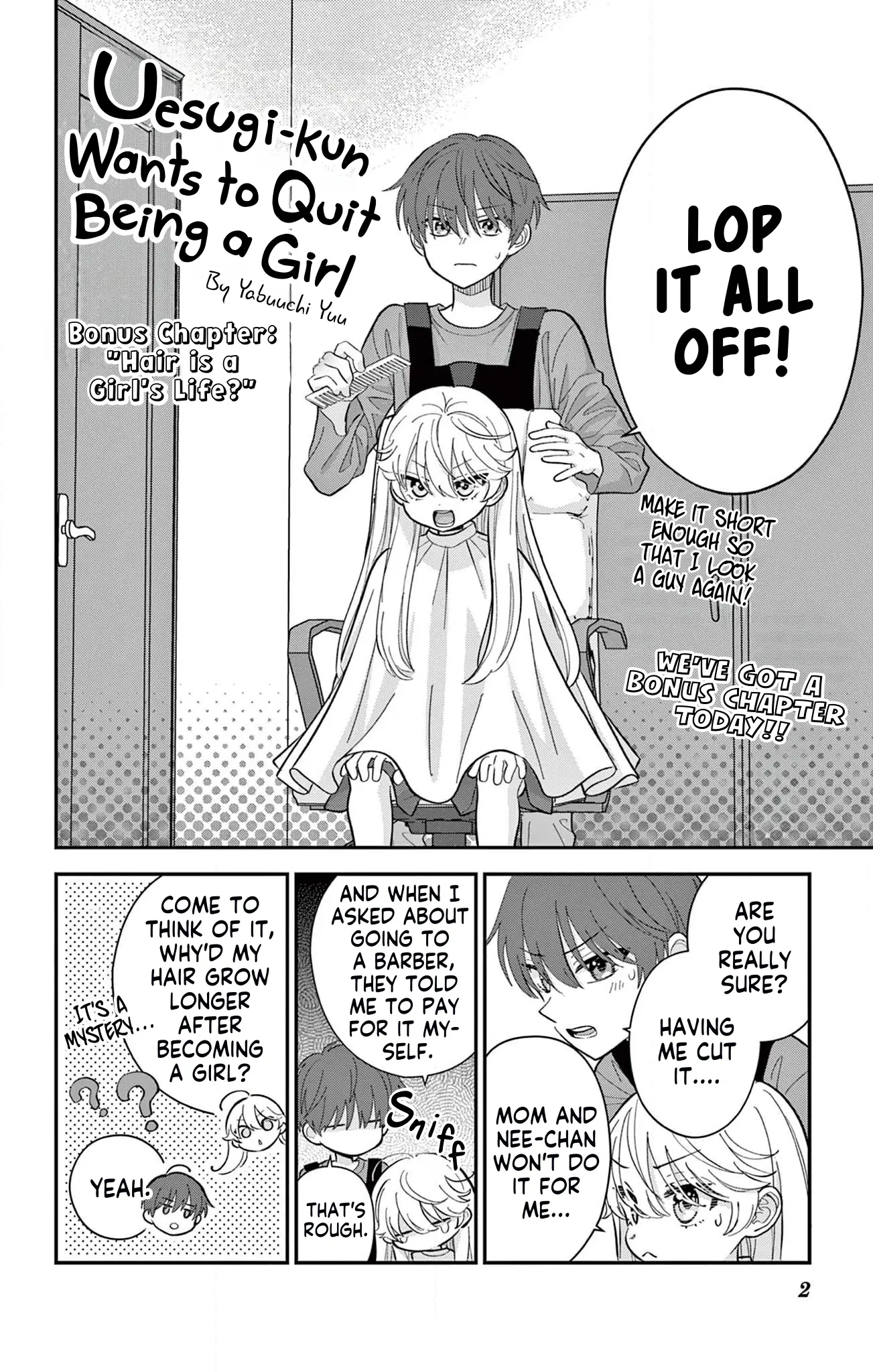 Uesugi-Kun Wa Onnanoko Wo Yametai - Chapter 6.5: Hair Is A Girl's Life?