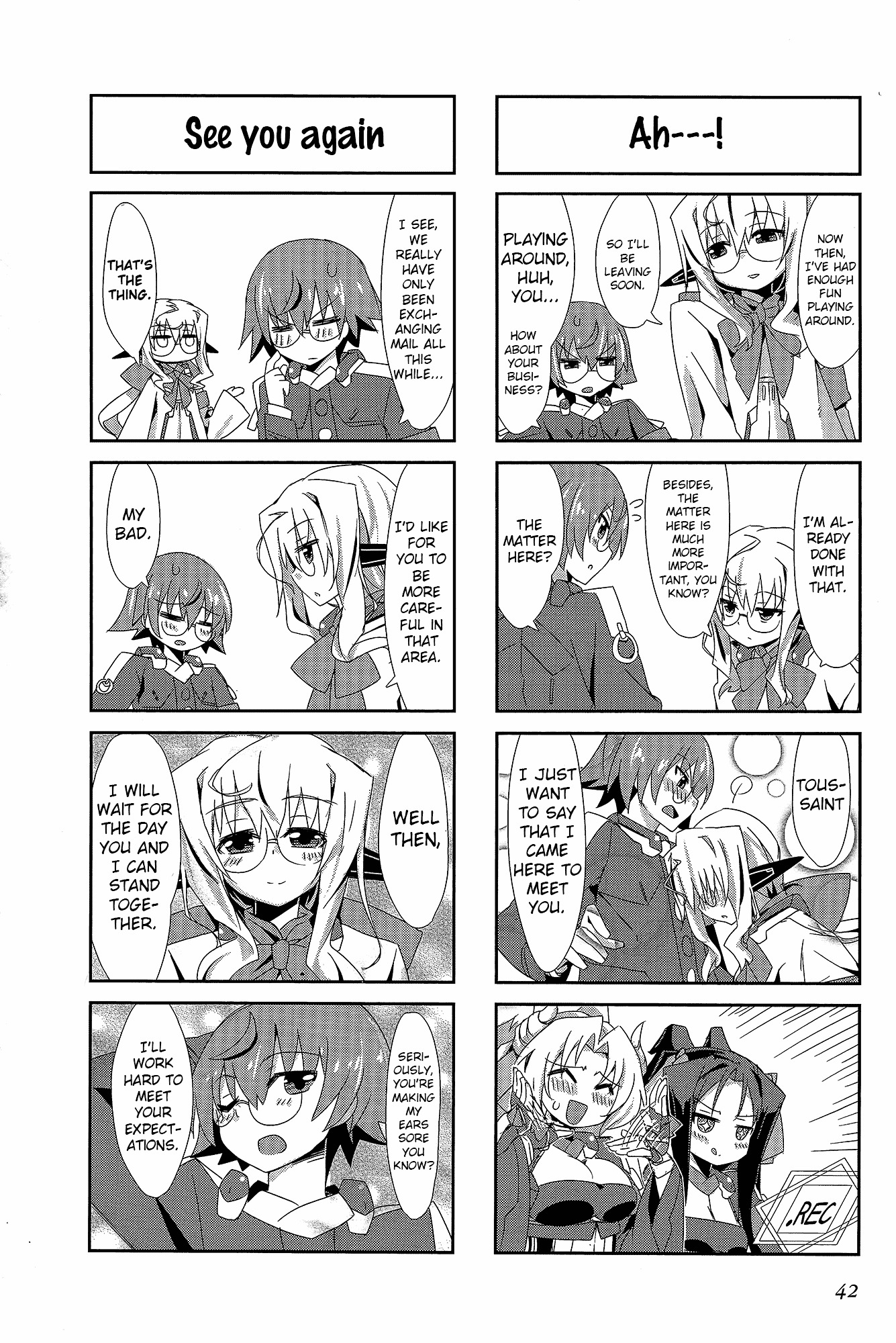 Kyoukai Senjou No Horizon - Official 4Koma Anthology - Vol.1 Chapter 2 : The English Author S Pursuit Ability