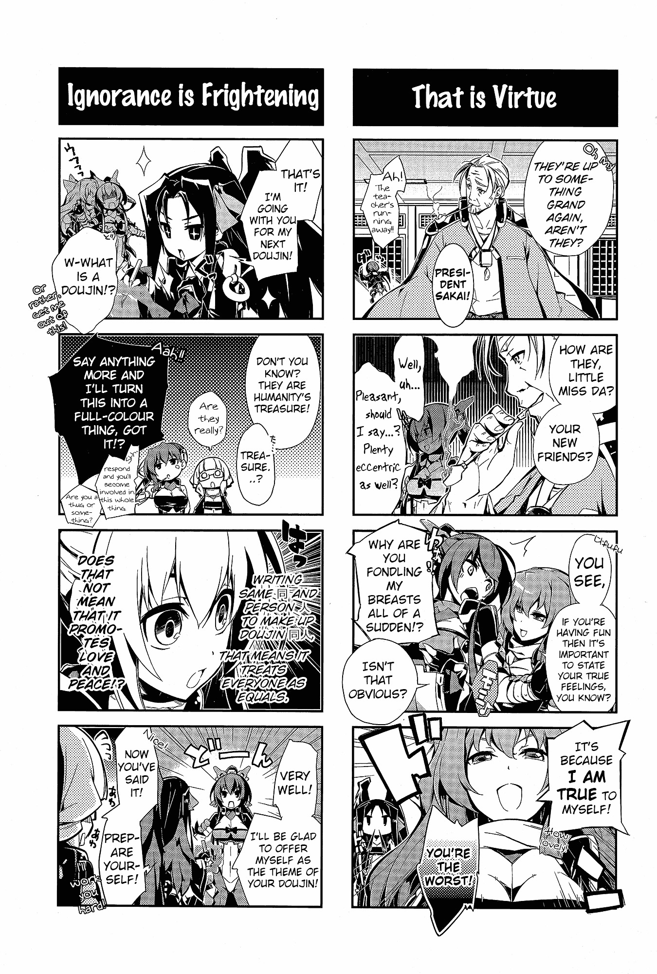 Kyoukai Senjou No Horizon - Official 4Koma Anthology - Vol.1 Chapter 2 : The English Author S Pursuit Ability