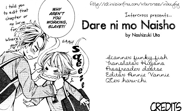 Dare Nimo Naisho (Nashizuki Uta) - Chapter 0 : [Oneshot]