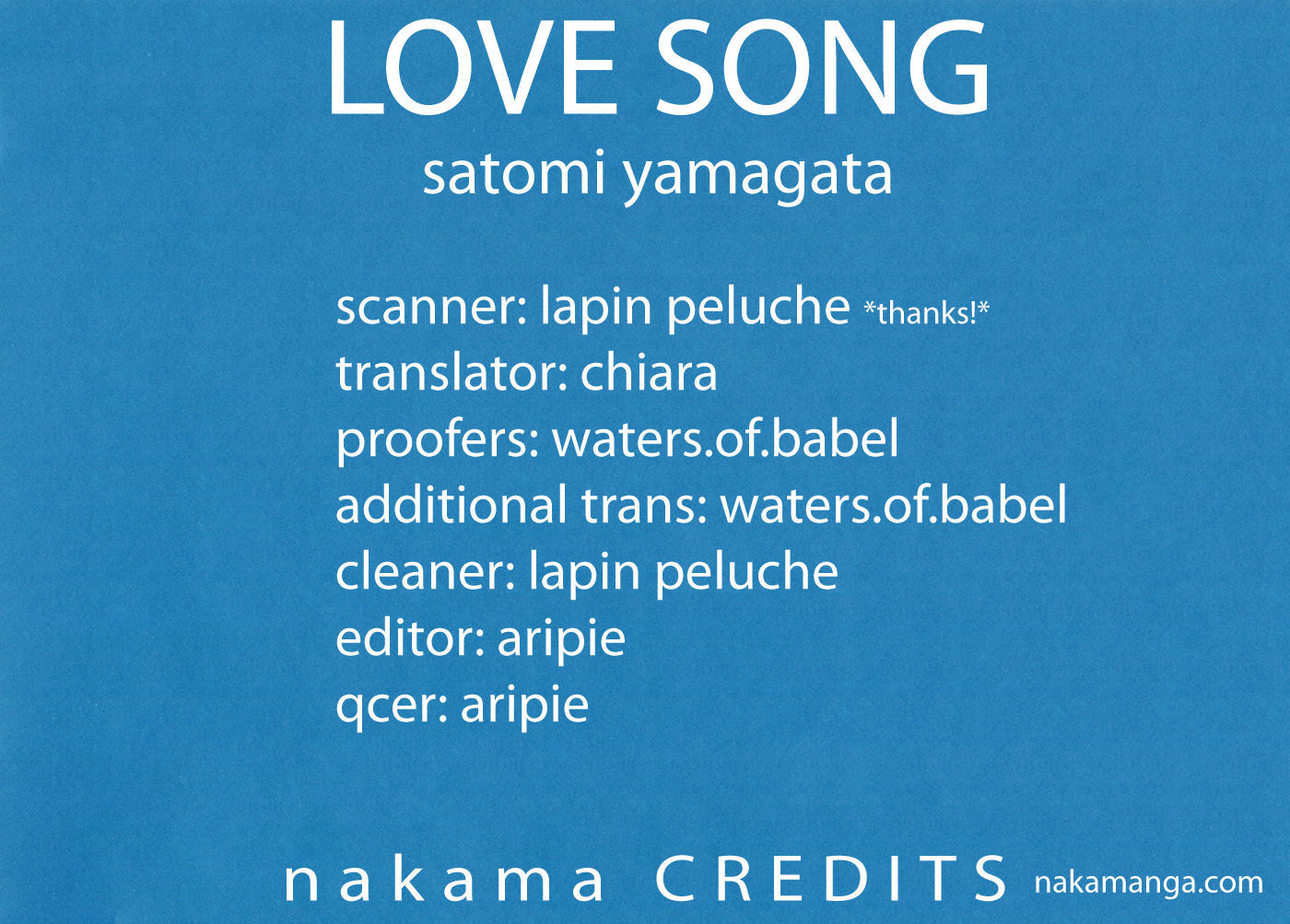 Love Song (Yamagata Satomi) - Vol.1 Chapter 3