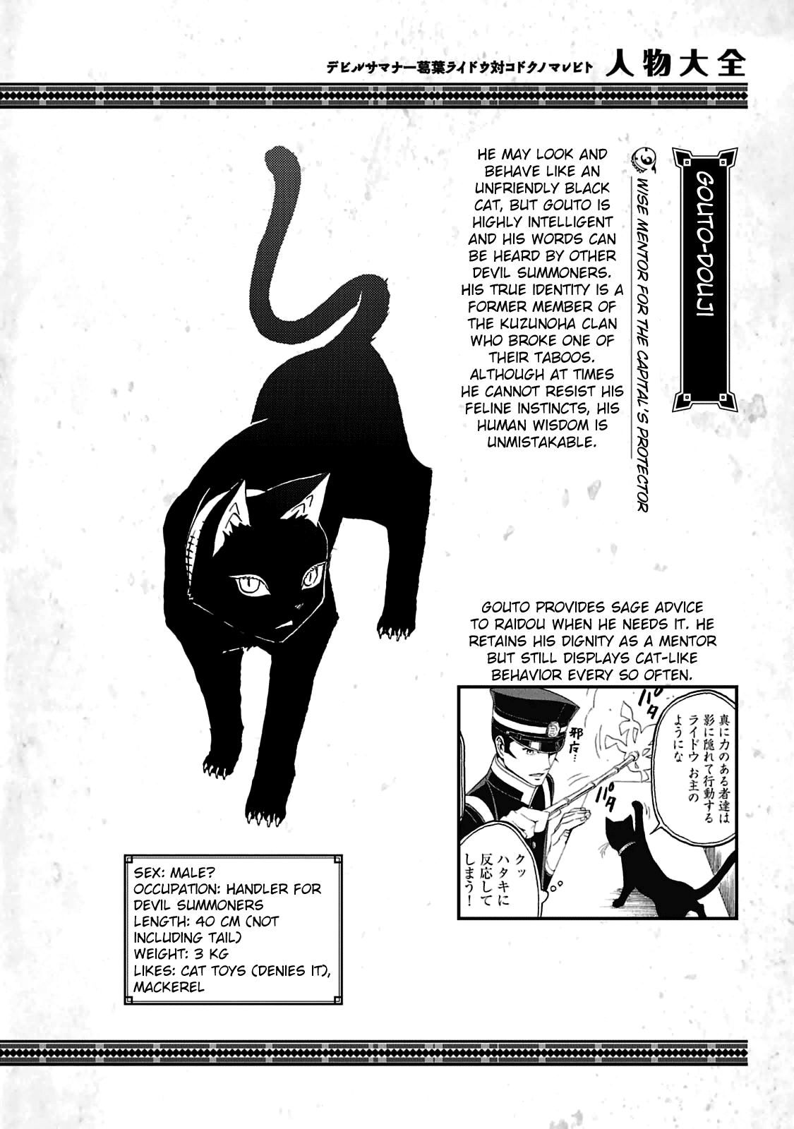 Shin Megami Tensei: Devil Summoner - Kuzunoha Raidou Tai Kodokuno Marebito - Vol.5 Chapter 29.5: Character Settings