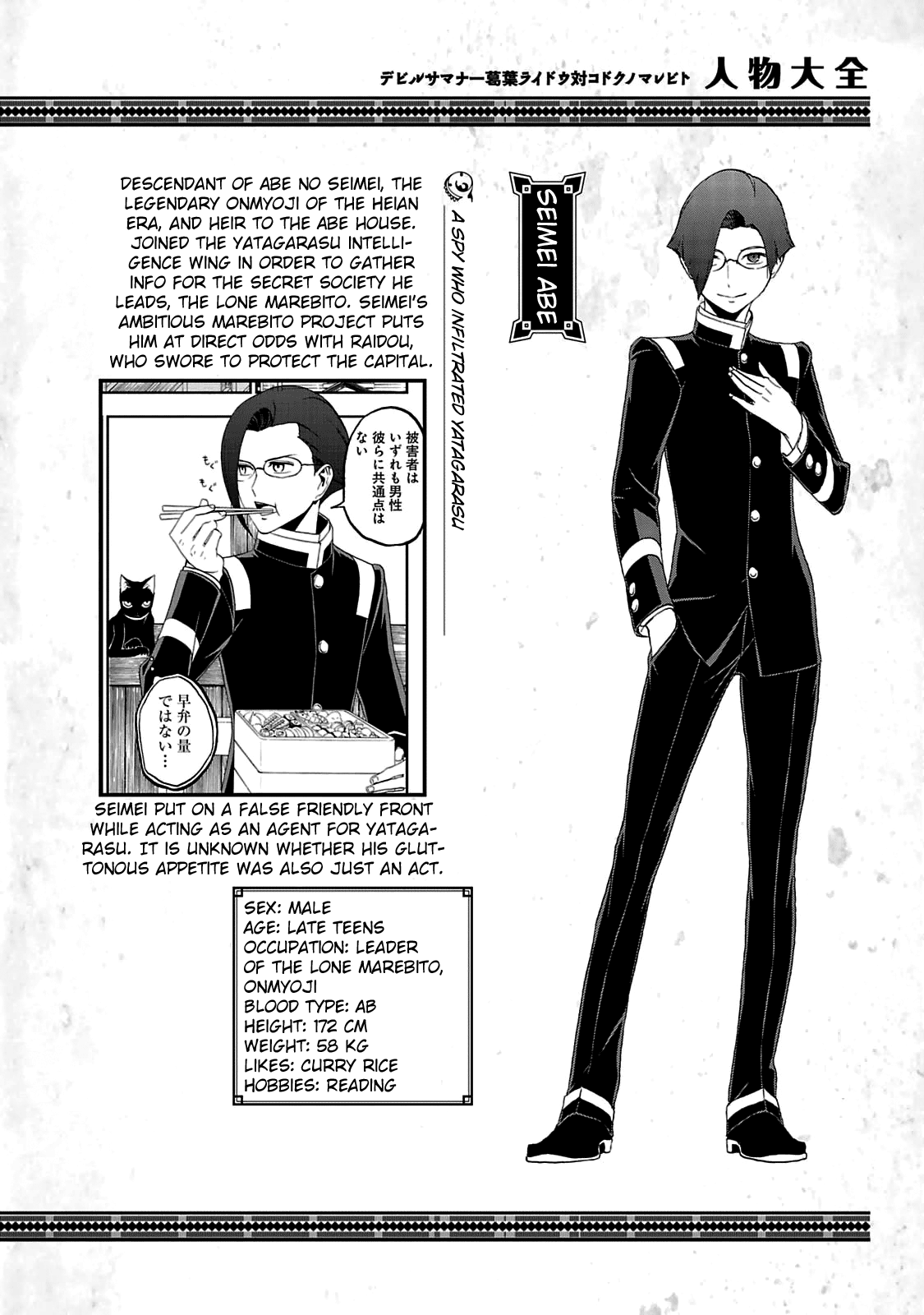 Shin Megami Tensei: Devil Summoner - Kuzunoha Raidou Tai Kodokuno Marebito - Vol.5 Chapter 29.5: Character Settings