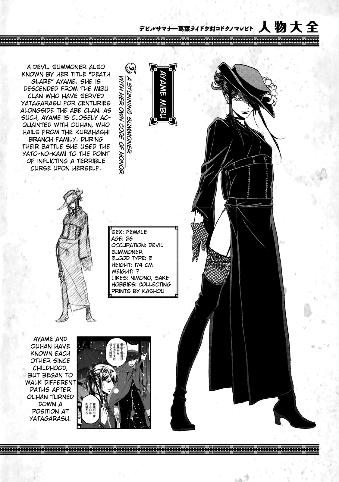 Shin Megami Tensei: Devil Summoner - Kuzunoha Raidou Tai Kodokuno Marebito - Vol.5 Chapter 29.5: Character Settings