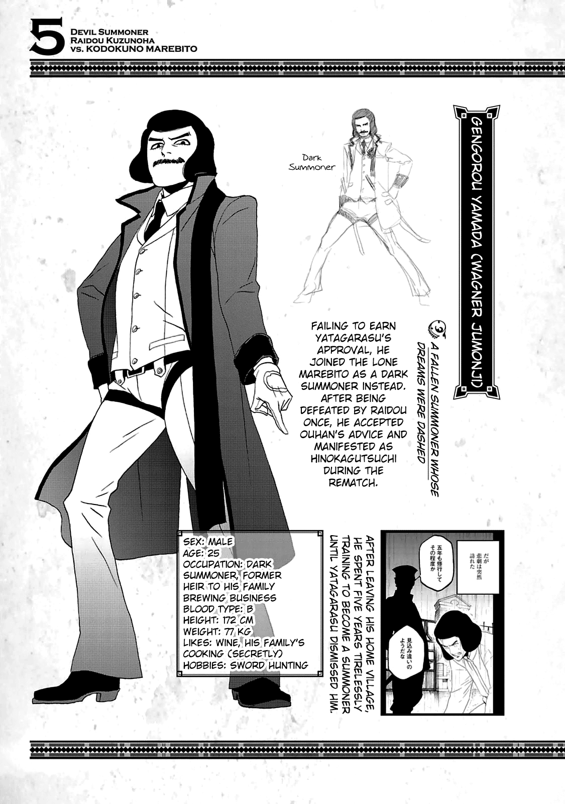 Shin Megami Tensei: Devil Summoner - Kuzunoha Raidou Tai Kodokuno Marebito - Vol.5 Chapter 29.5: Character Settings