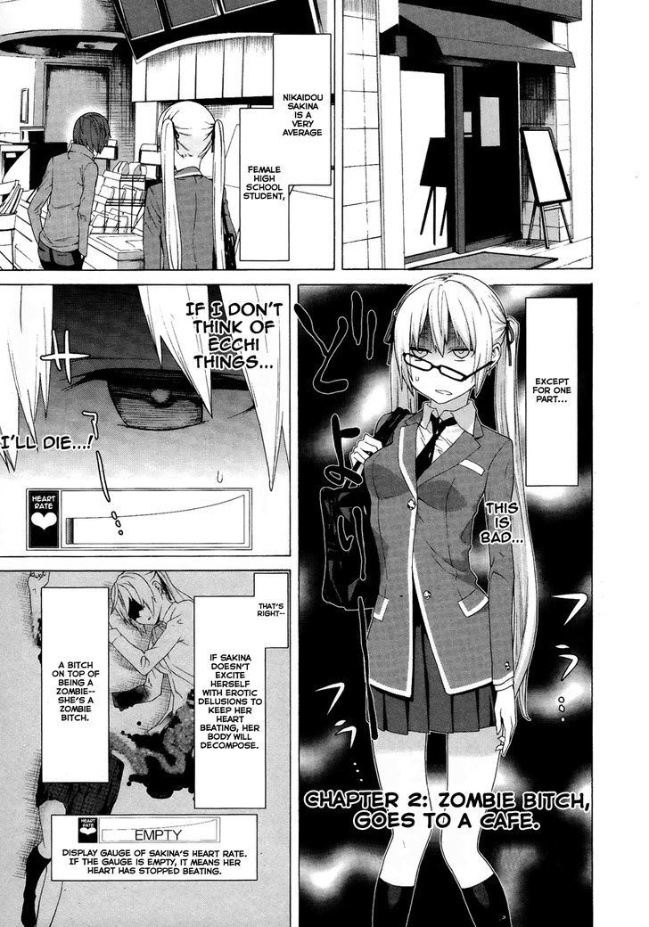 Zonbicchi Wa Bicchi Ni Fukumaremasu Ka? - Vol.1 Chapter 2 : Zombie Bitch, Goes To A Cafe