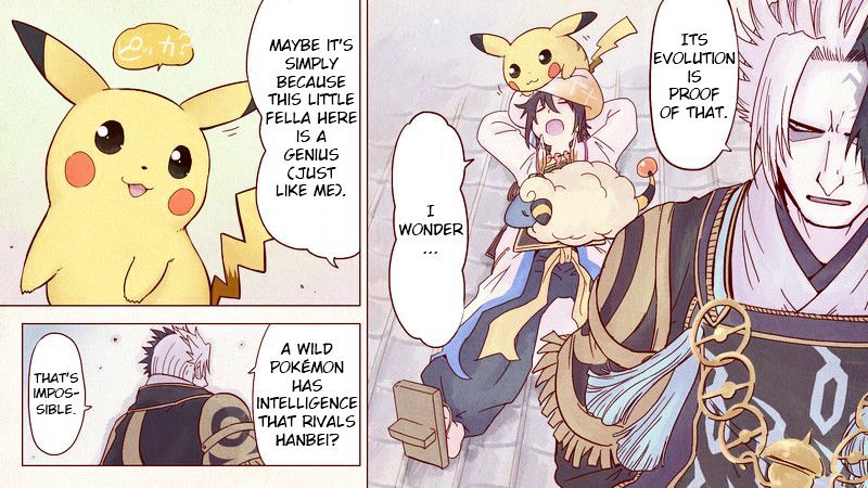 Pocket Monsters + Nobunaga No Yabou - Ranse Iroemaki - Chapter 3 : The Yellow Scroll: Hanbei & Kanbei