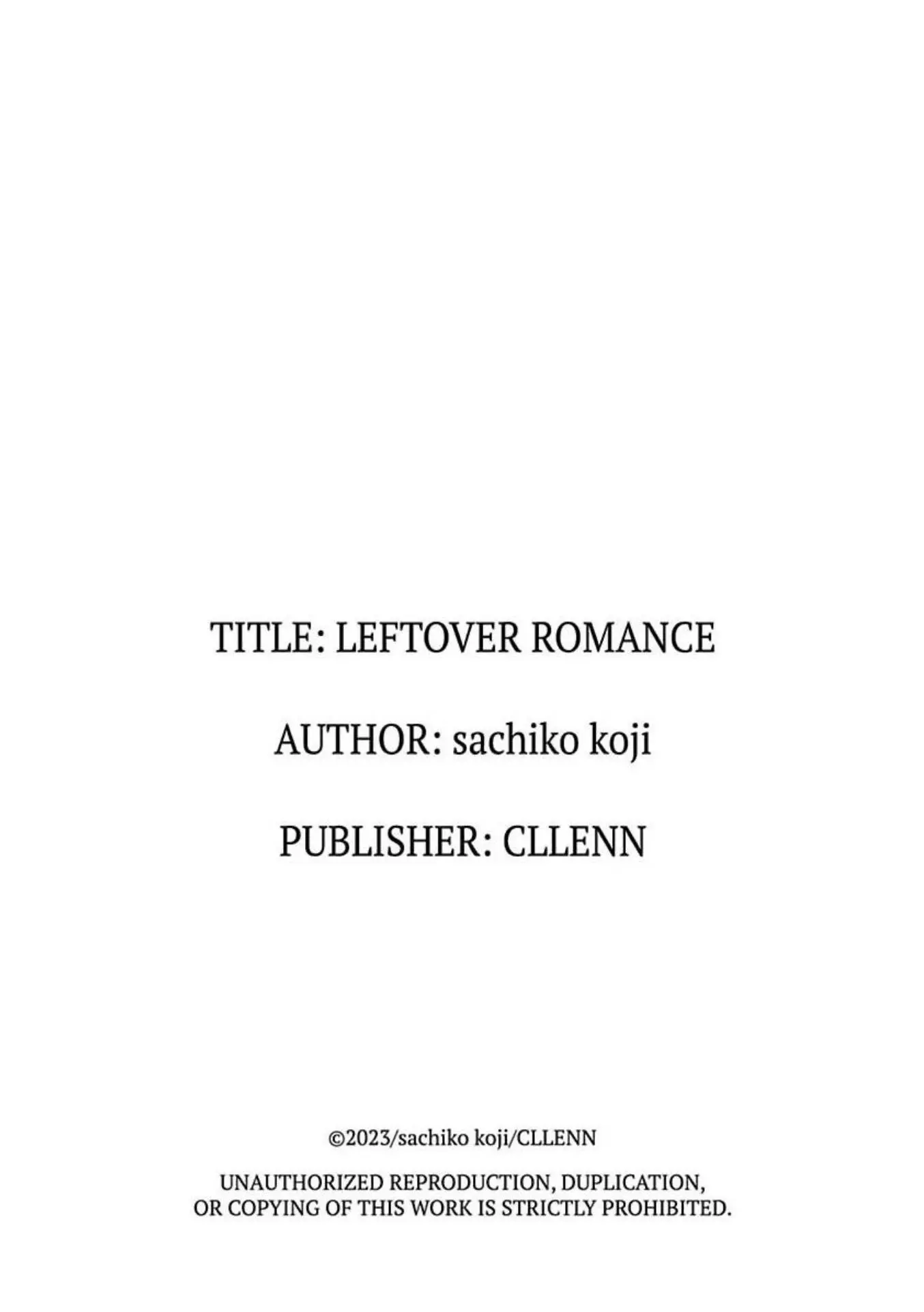 Leftover Romance - Chapter 2