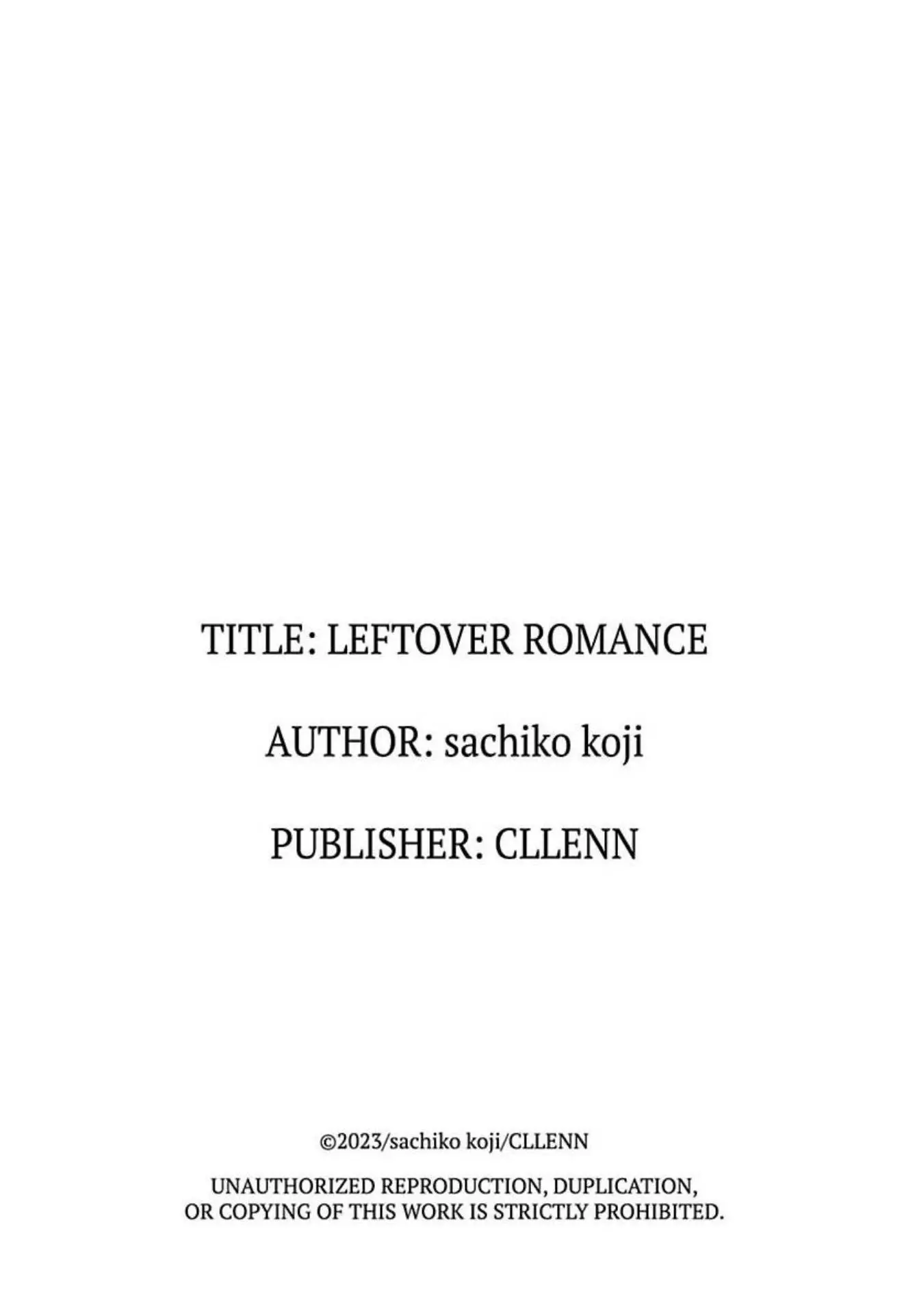 Leftover Romance - Chapter 5