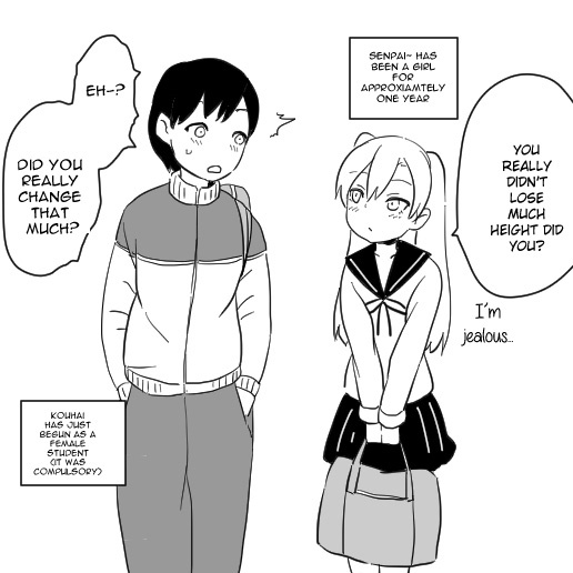 Nyotaika Homo - Chapter 4: The Tsundere Senpai And Her Black Haired Kouhai 2