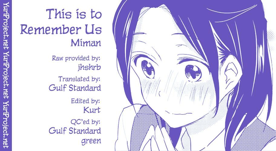 Kimiiro Shoujo - Chapter 2 : This Is To Remember Us [Sequel]