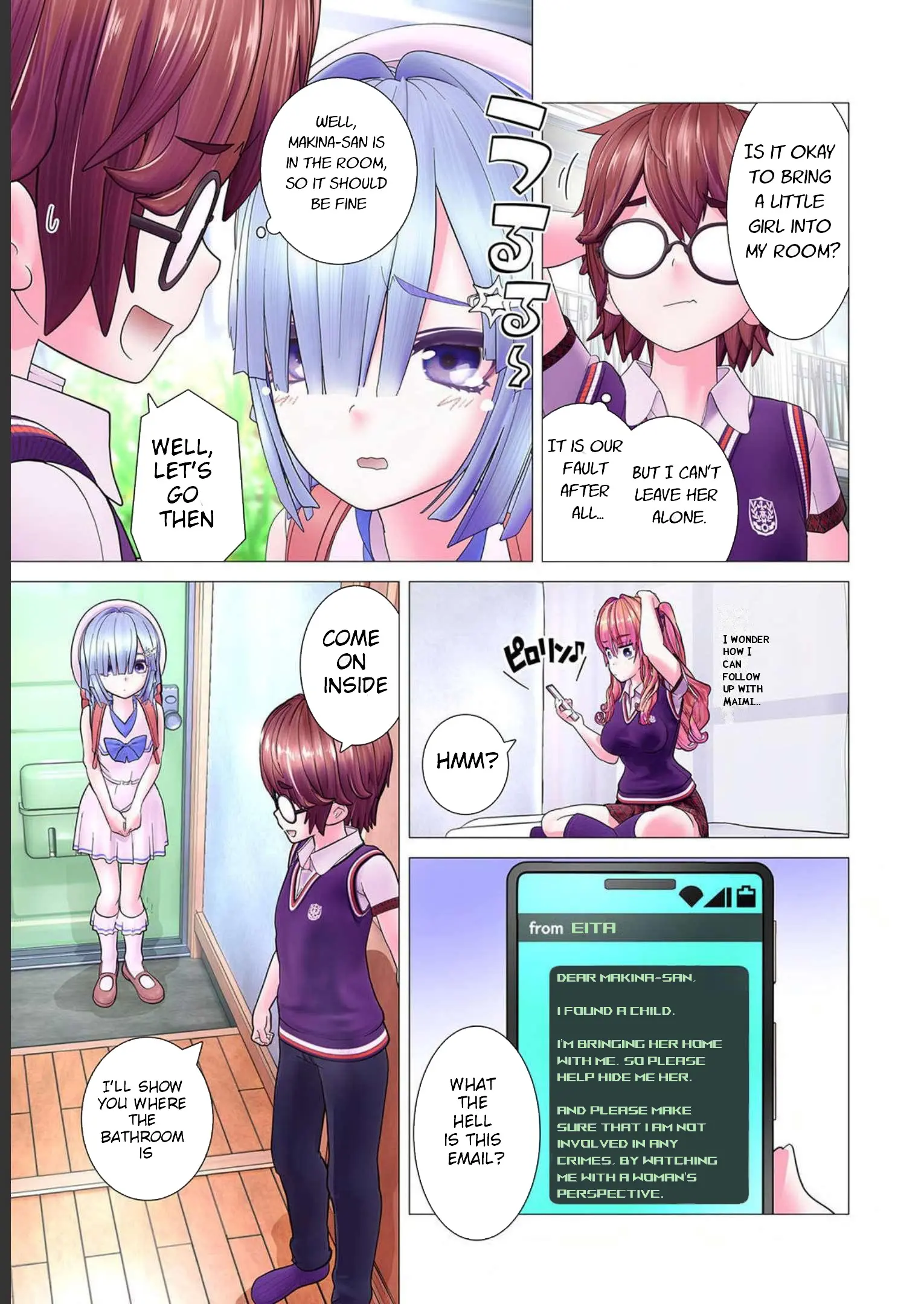 Kakushite! Makina-San!! - Vol.1 Chapter 5: Makina Goes To Bed