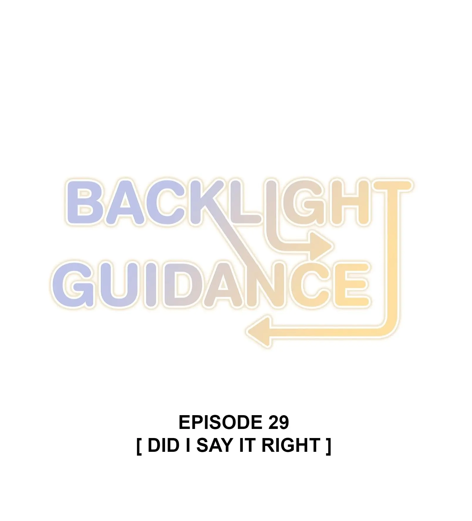 Backlight Guidance - Chapter 29