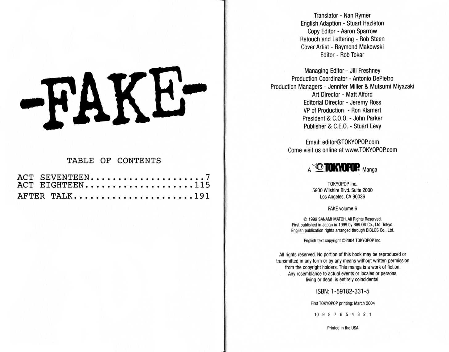 Fake - Vol.6 Chapter 17.1