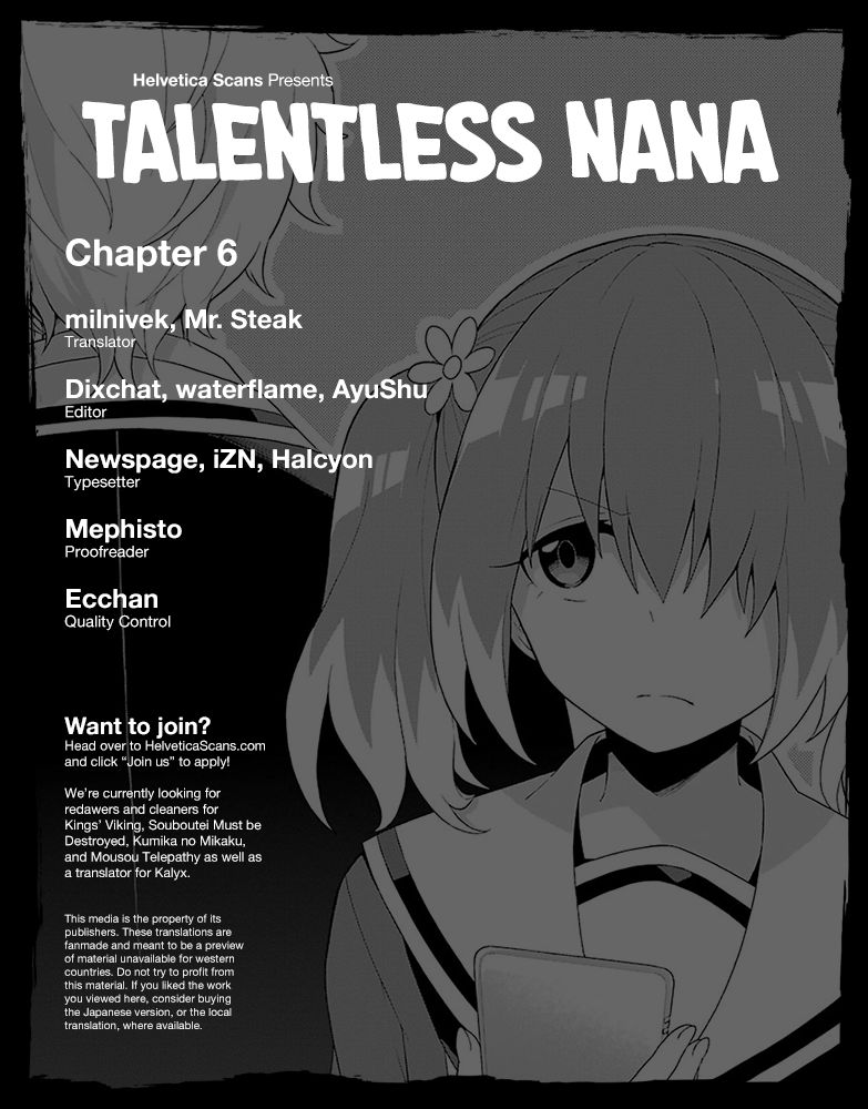 Talentless Nana - Chapter 6 : Prophetic Dreams Part 1