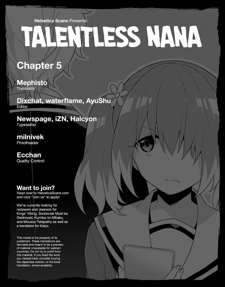 Talentless Nana - Chapter 5 : Healing