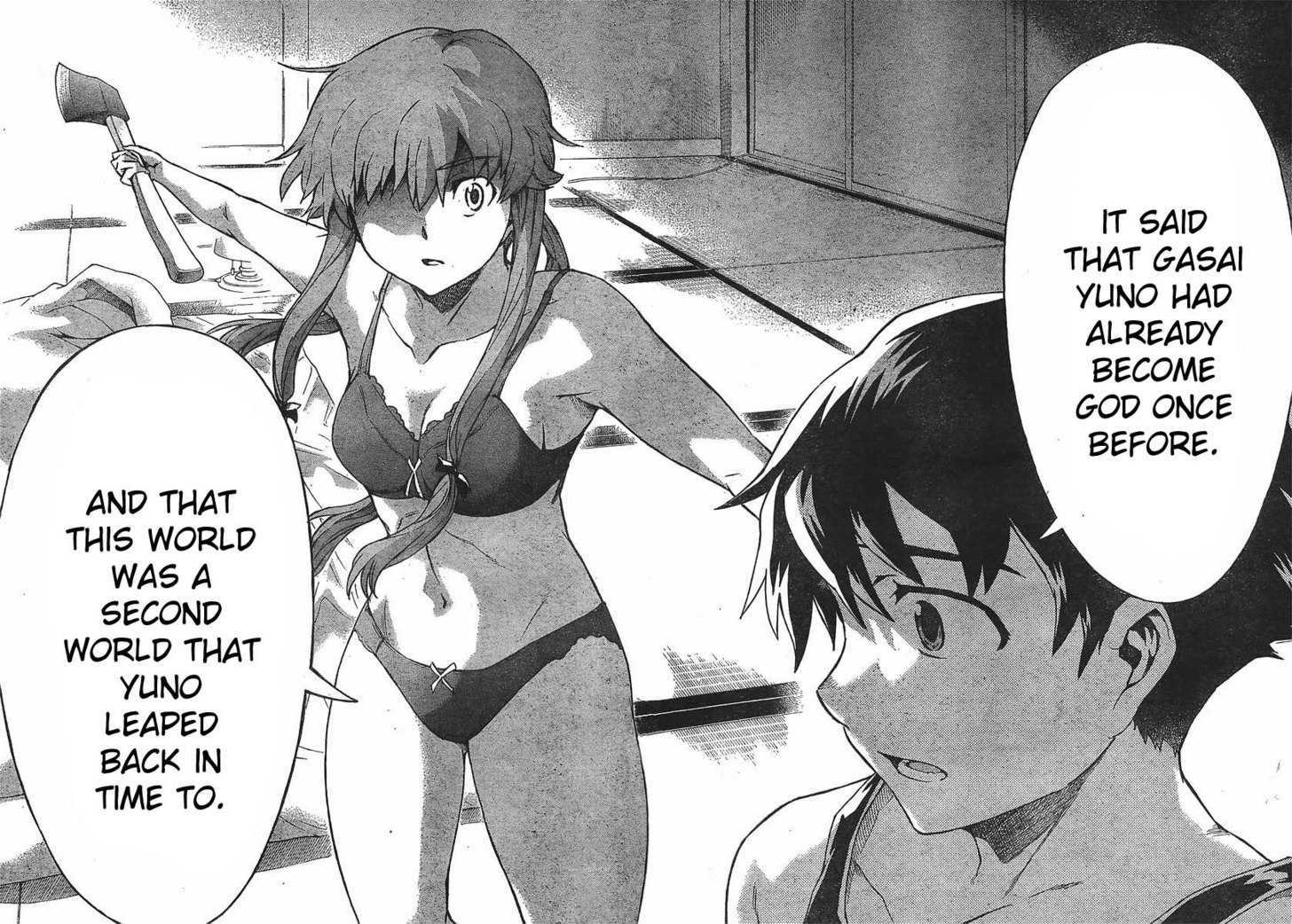 Mirai Nikki - Vol.11 Chapter 52 : Intertwined Bodies/Non-Intertwined Minds