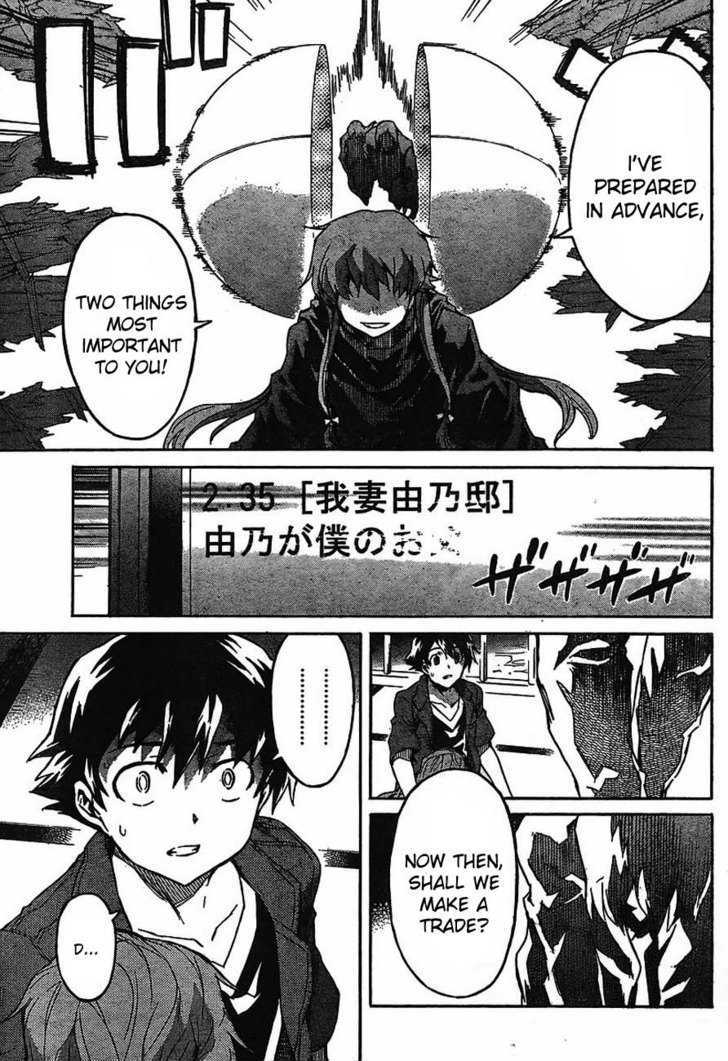 Mirai Nikki - Vol.12 Chapter 55 : Obstruction May Be Open To All