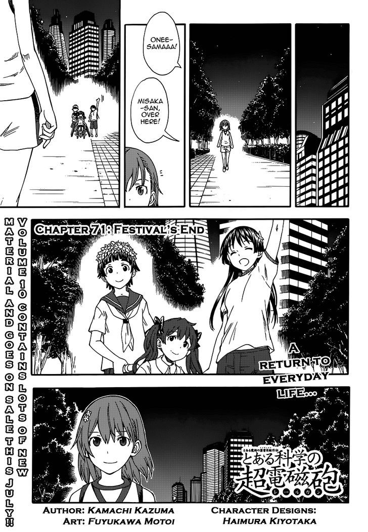 To Aru Kagaku No Railgun - Chapter 71 : Festival's End