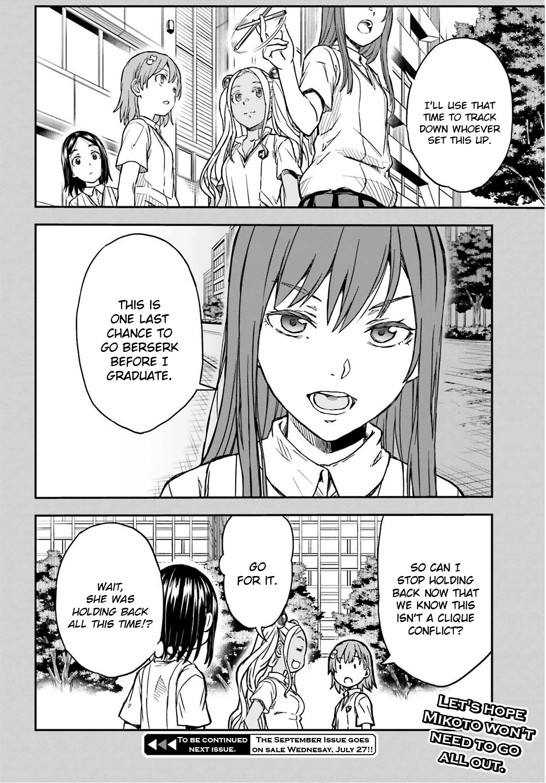 To Aru Kagaku No Railgun - Chapter 140.2: Conversation