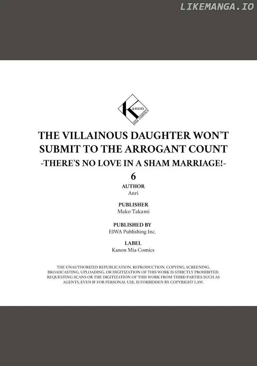 The Villainous Daughter Won’t Submit To The Arrogant Count -There’s No Love In A Sham Marriage! - Chapter 6