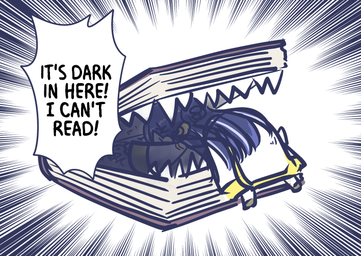 Honzuki No Gekokujou - Macha's Twitter Collection - Chapter 52: [P3] Lady Rozemyne Is On The Verge Of Being Eaten By A Book Mimic! (Parody) Is Reading Really A Higher Priority, Even If You're About To Be Devoured?!