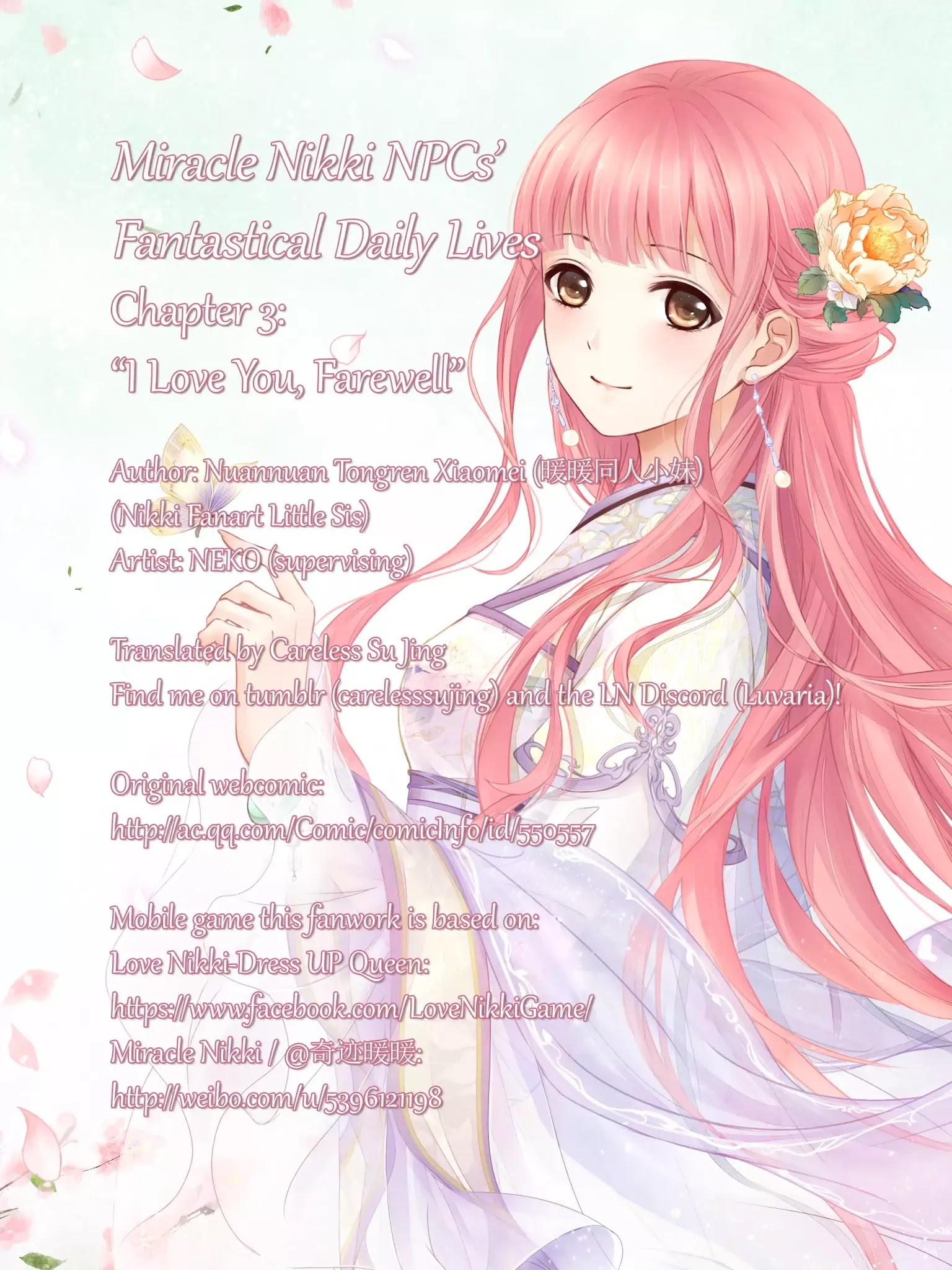 Miracle Nikki Npcs' Fantastical Daily Lives - Chapter 3: I Love You, Farewell